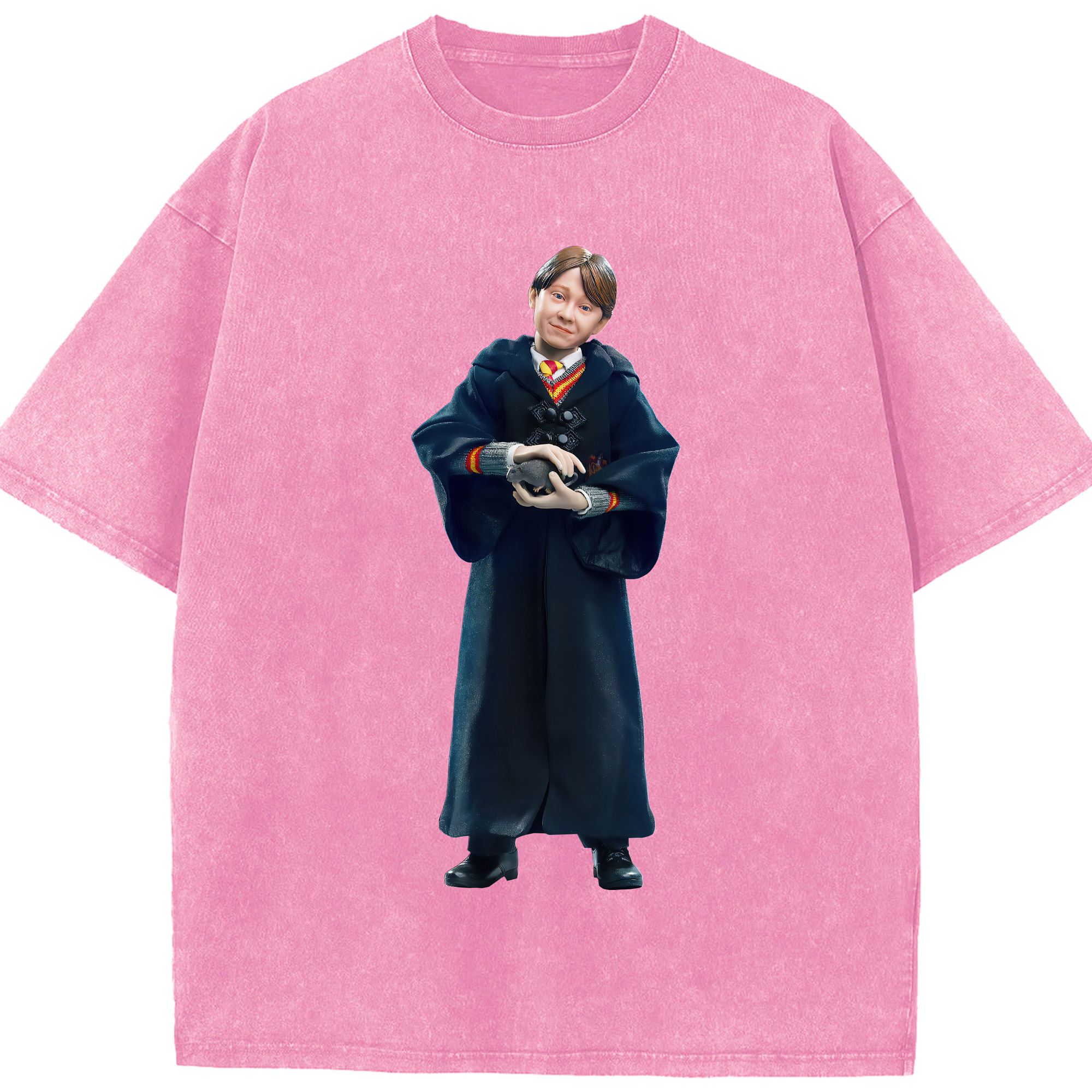 （画像用） Harry Potter ハリー・ポッターシリーズ 綿100% ヴィンテージ風 半袖Tシャツ（フロントプリント）